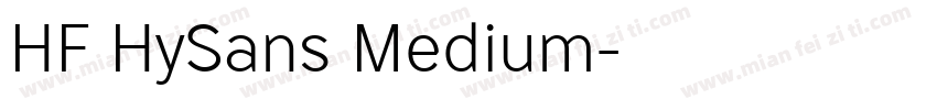 HF HySans Medium字体转换